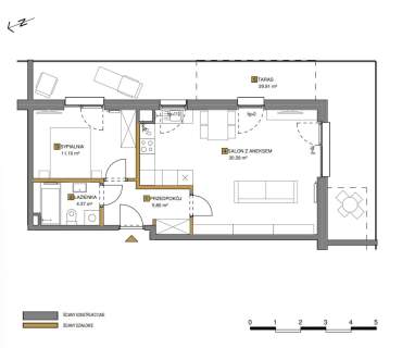 Nowe 2 pokoje, 51 m2 Rondo Daszyńskiego taras 30m2
