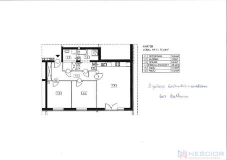 Piękne mieszkanie z wyjściem na ogród 77.43m2