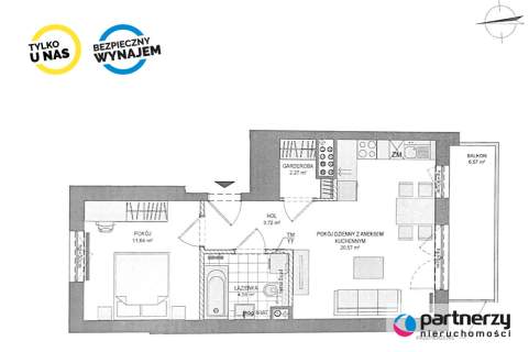 Nowoczesny, 2 pok. apartament, miejsce postojowe