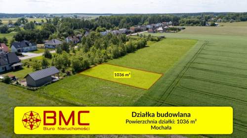 Działka budowlana 1036m2 Mochała