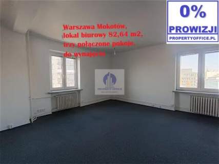 Mokotów lokal biurowy 82,64m2 do wynajęcia