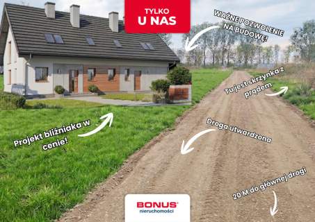Działka z WZ, pozwoleniem na budowę i projektem