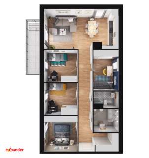 Apartament z 4 sypialniami w zielonej Dzielnicy Gotowy do odbioru