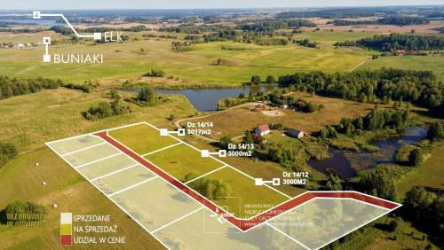 Działka na sprzedaż, 3000 m2, Rękusy