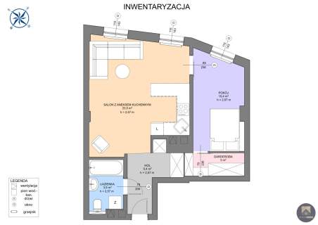Przestronne 2 pokoje z garderobą Bemowo
