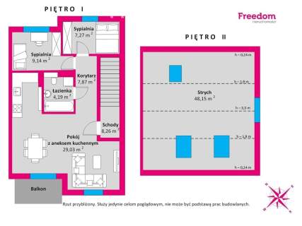 4 pokoje balkon 1 piętro ogrodzone osiedle