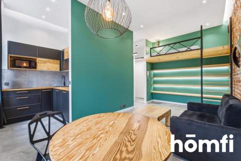 Unikalna kawalerka w stylu loft z antresolą