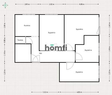 67 m przy Dolinie 3 Stawów 4 pokoje Balkon