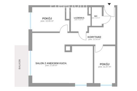 Nowe mieszkanie 69 m z balkonem - Smolna