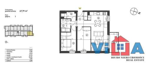 3 POKOJOWY APARTAMENT Z BALKONEM NA SPRZEDAŻ