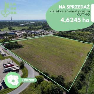 Działka inwestycyjna pow. 4,6 ha Kutno Sklęczkowska przy DK92