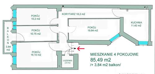 4 pokojowe w kamienicy z miejscem parkingowym