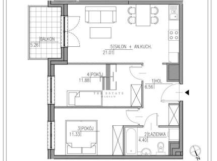 Przestronne Nowe budownictwa Balkon Zadbane