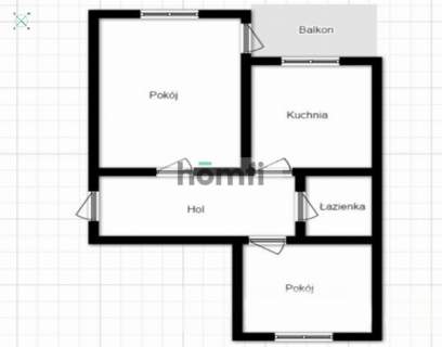 2-pok kuchnia 54 m2 Grabiszyńska