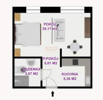 Stare miasto, studio, 39 m2. Premium