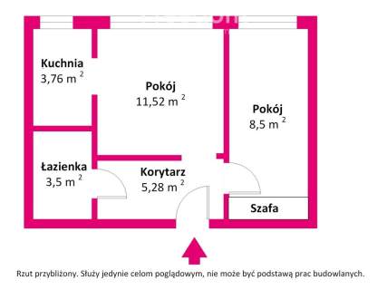 Mieszkanie 2 pokoje w centrum Koła   33 m 