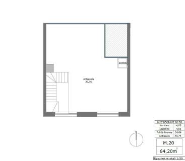 Gdańsk Madalińskiego 64,20m2