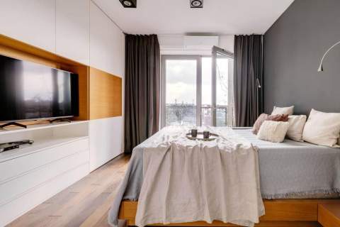 Qbik, Apartament 2-piętrowy z antresolą i widokiem
