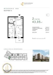 Mieszkanie o pow. 43,05 m2 Czuby