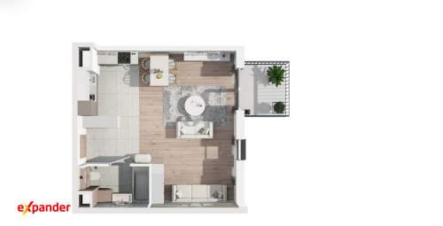 Duże 40 m Balkon Możliwość wydzielenia sypialni
