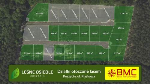 Działka otoczona lasami 585m2 Koszęcin 160zł/m2