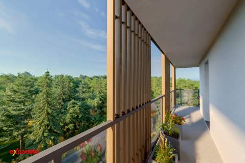 95m2 Balkon, potrójna ekspozycja z widokiem na CHRONIONY LAS