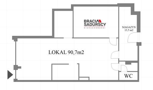 Grzegórzki   ul. Dąbska Lokal 109 m na wynajem