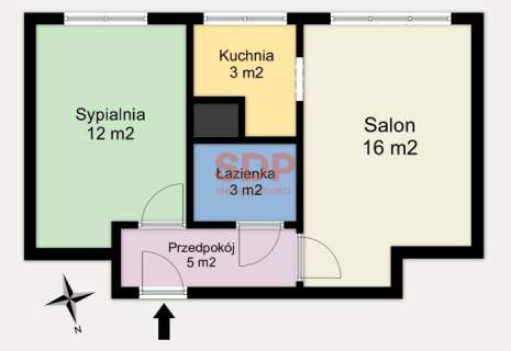 Dwupokojowe mieszkanie w spokojnej okolicy