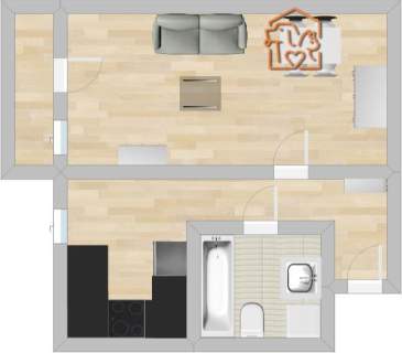 Kawalerka z balkonem, Krzywda 19C, Płaszów