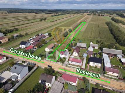 Stary Koniecpol   działka przy głównej ulicy 