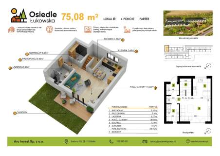 NOWE 4 pokojowe mieszkanie 75m2 ogródek parking