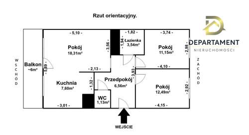 Mieszkanie, 3 pokoje z balkonem Piekary Śląskie