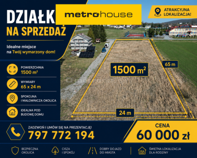 Działka z warunkami zabudowy w Nienaszowie.