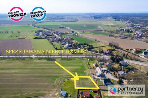 Działka budowlana 1067m2 w Stegnie, prąd woda