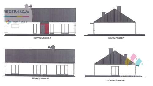 Dom parterowy- stan surowy otwarty, gotowy projekt