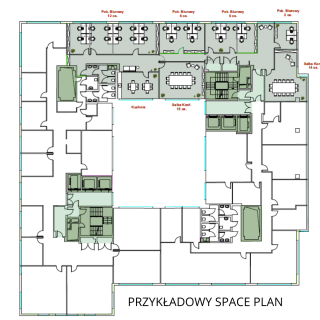 Moduł biurowy 943 m w nowoczesnym biurowcu,Warszawa Mokotów