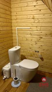 Drewniany dom premium nad stawem 1 ha Sauna