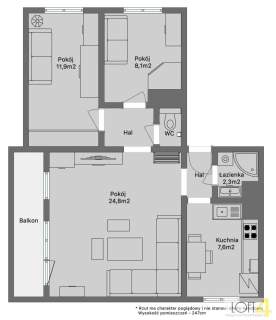 Ciche mieszkanie na parterze wśród zieleni - 60 m2