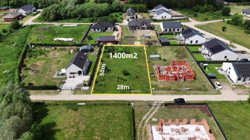 Działka 1400m2, MPZP, Wieruszew k. Konina