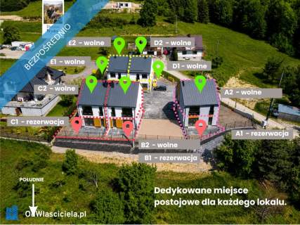 Mieszkanie jak dom, 3 pok., kameralnie, zielono, parking, 0%...