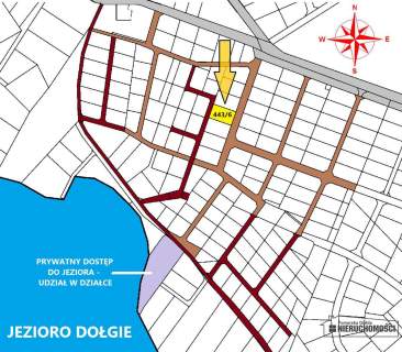 Działka położona blisko jeziora Dołgie.