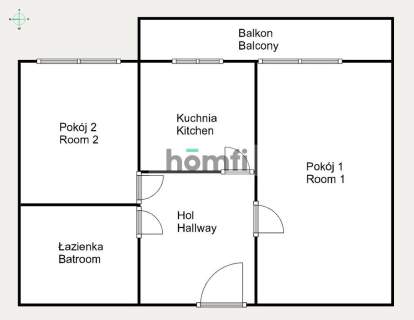 Centrum Krakowa- 2 pokoje, osobna kuchnia