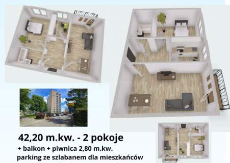 Panoramiczny widok /10 piętro/42,2m / Elbląg Dąbka