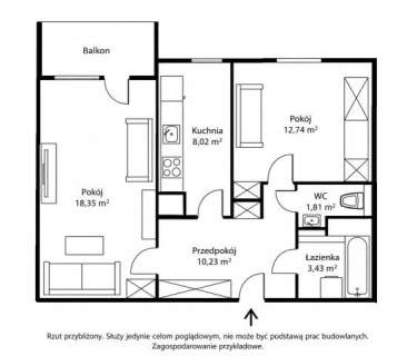 Mieszkanie na sprzedaż, 54,58 m2, Kołobrzeg
