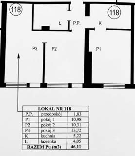 Mieszkanie na sprzedaż, 46,11 m2, Kołobrzeg