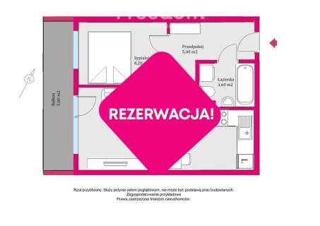 Słoneczne mieszkanie 2 pokojowe przy ul. Drzymały