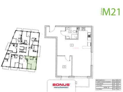 Mieszkanie na sprzedaż, 48,73 m2, Świnoujście