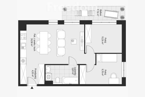 Mieszkanie 3-pokojowe 54,8 m Centrum Katowic