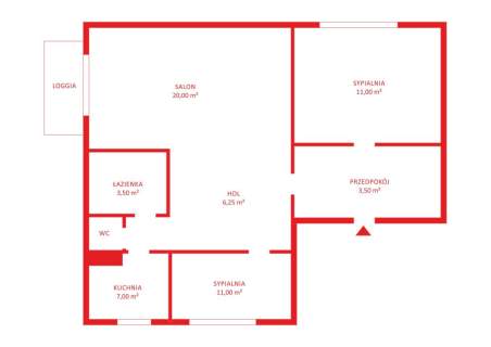 3 Pokoje Loggia 63,5 m2 - Nowy Fordon