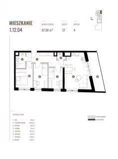 Czteropokojowe Mieszkanie z Balkonem, Piętro 12/15